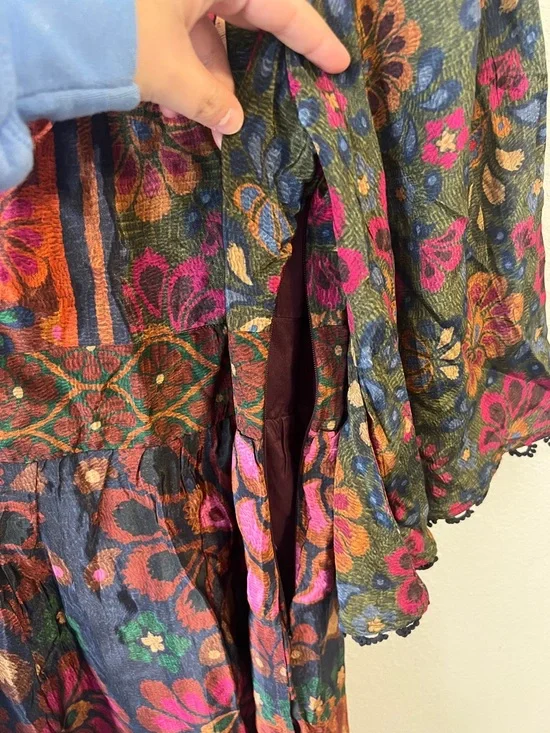 NWT FARM Rio x Anthropologie Mock Neck Abstract Floral Dress Small - Picture 12 of 12